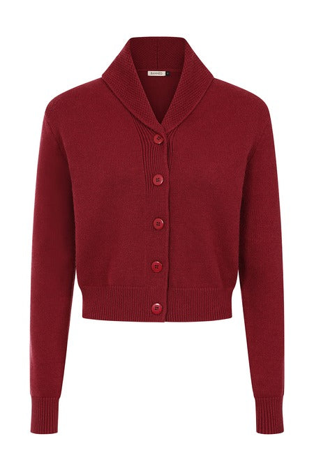 Violet Cardigan in Burgandy