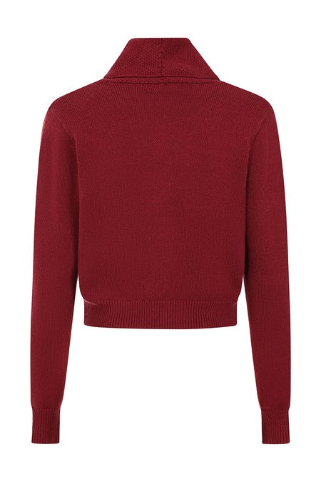 Violet Cardigan in Burgandy