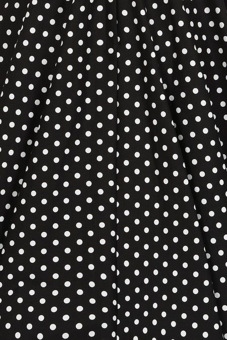 BLACK LOLA POLKA DOTS SWING DRESS