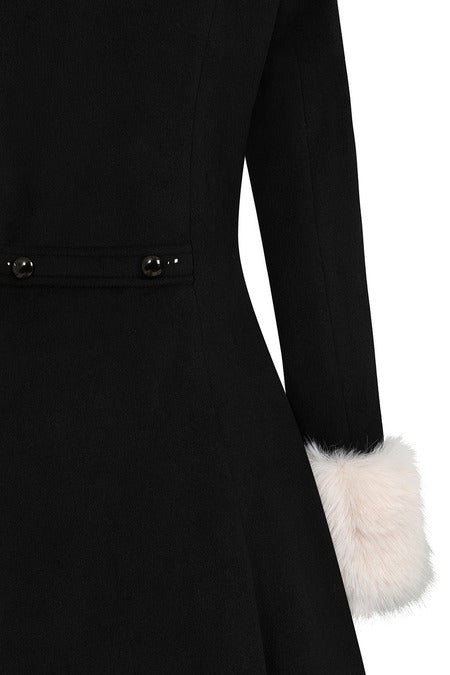 BLACK MARTHA FUR COAT
