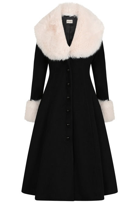 BLACK MARTHA FUR COAT