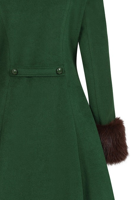 GREEN MARTHA FUR COAT