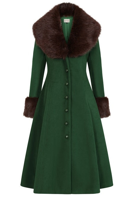 GREEN MARTHA FUR COAT