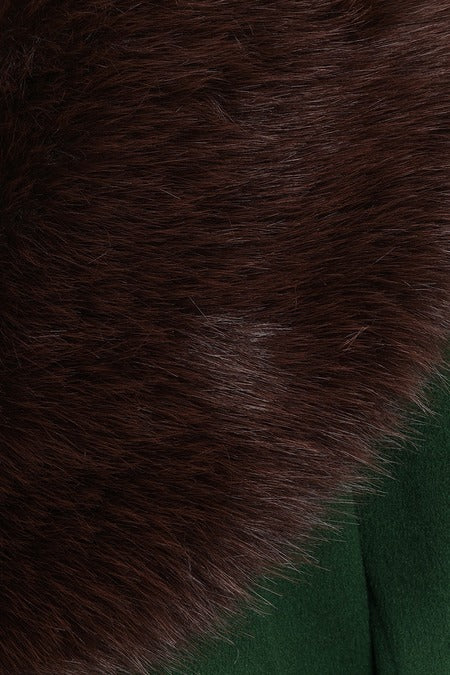 GREEN MARTHA FUR COAT