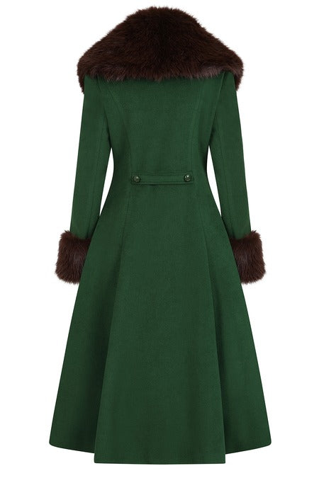 GREEN MARTHA FUR COAT