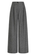 GREY LORI HERRINGBONE TROUSERS