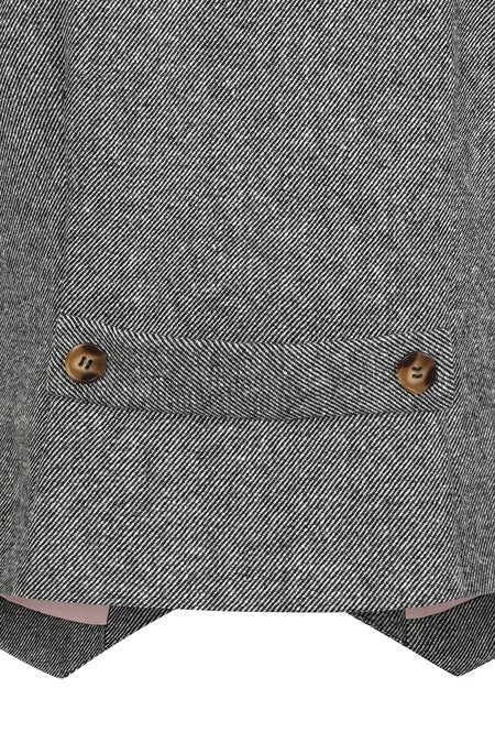 GREY SELMA HERRINGBONE WAISTCOAT