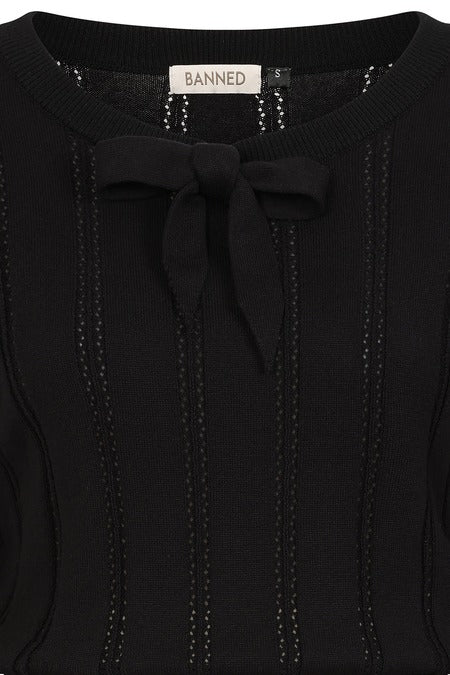 BLACK ANGEL POINTELLE KNIT JUMPER