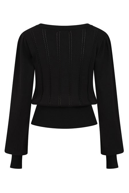 BLACK ANGEL POINTELLE KNIT JUMPER