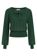 Angel Pointelle Knit Jumper in Green