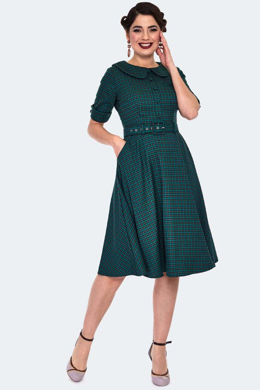 Check Midi Dress
