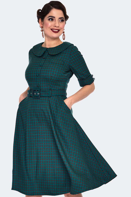 Check Midi Dress